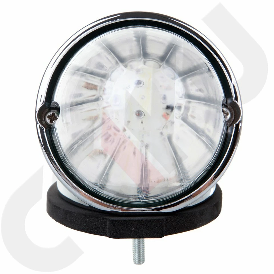 5X Chrome Torpedo Clear/Amber 17 LED Cab Marker Top Light for Kenworth Peterbilt - Image 3 of 4