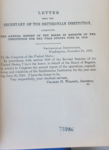Annual Report of the Smithsonian Institute 1897, 1904,1915-1918,1922,1942, 1950 - Picture 9 of 19