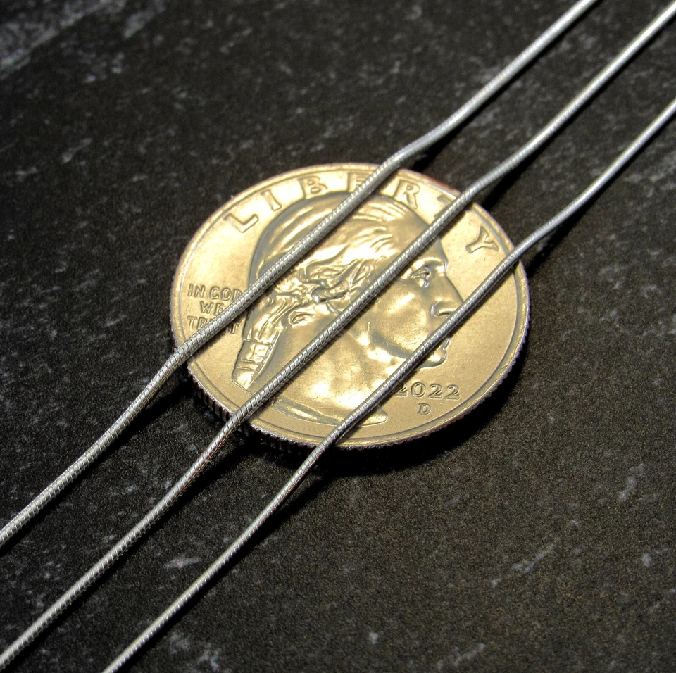 Collar pulsera de cadena de serpiente redonda italiana de plata de ley 925 sólida unisex Foto 4 de 4