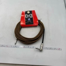 Hosa Technology GTR Instrument Cable 18 Ft Braided Tweed GTR-518R Right Angle