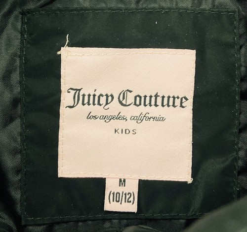 Juicy Couture Girls Youth Kids Black Quilted Puffer Fill Full-Zip Jacket; M - Picture 5 of 7