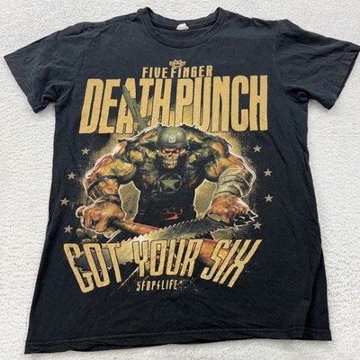 Five Finger Death Punch Got Your Six Graphic Tee Mens S Black 5FDP Band Shirt