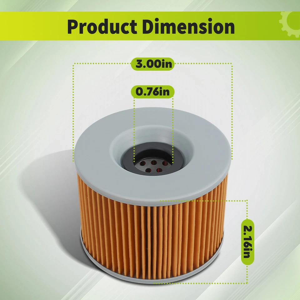 2pcs Oil Filter w/ O-Rings For Kawasaki KZ750 KZ1000 KZ1100 ZG1000 ZG1200 ZL600 - Image 2 of 4