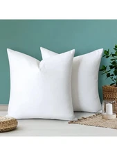 Pack Of 2 Down And Feather Throw Pillow Inserts, Soft Fluffy Pillow Inserts