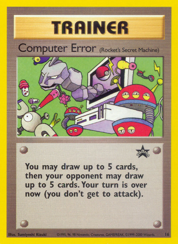 Computer Error 16 Promo Wizards Black Star Promos Pokemon Near Mint