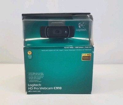 Logitech C910 Webcam HD Pro 1080p with Logitech Vid HD Black New In Box 