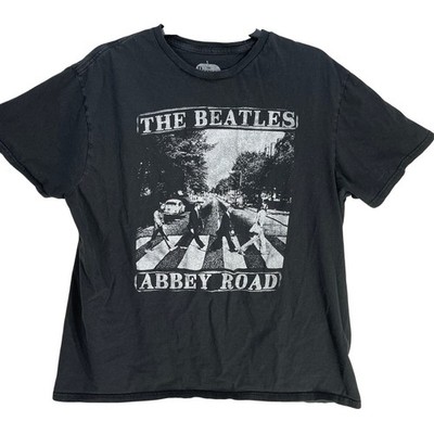 The Beatles Tee Shirt XL Black Abbey Road Short Sleeves Crew Neck Cotton Unisex