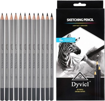 Professional 12-Piece Graphite Drawing Pencil Set - Ideal for All Ages