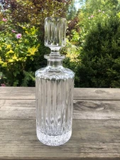 Vintage Gorham West Germany Lead Crystal Althea Spirit Cut Decanter 11" Tall