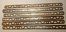 Gilbert Erector Set Part C: 10" Nickel Plated Girders: Old Style: Lot of 6