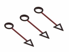 3 GMT WATCH HAND FOR MOVEMENT ETA 2836-2 2893-2 2892-A2/W HOLE SIZE 250 BLACK