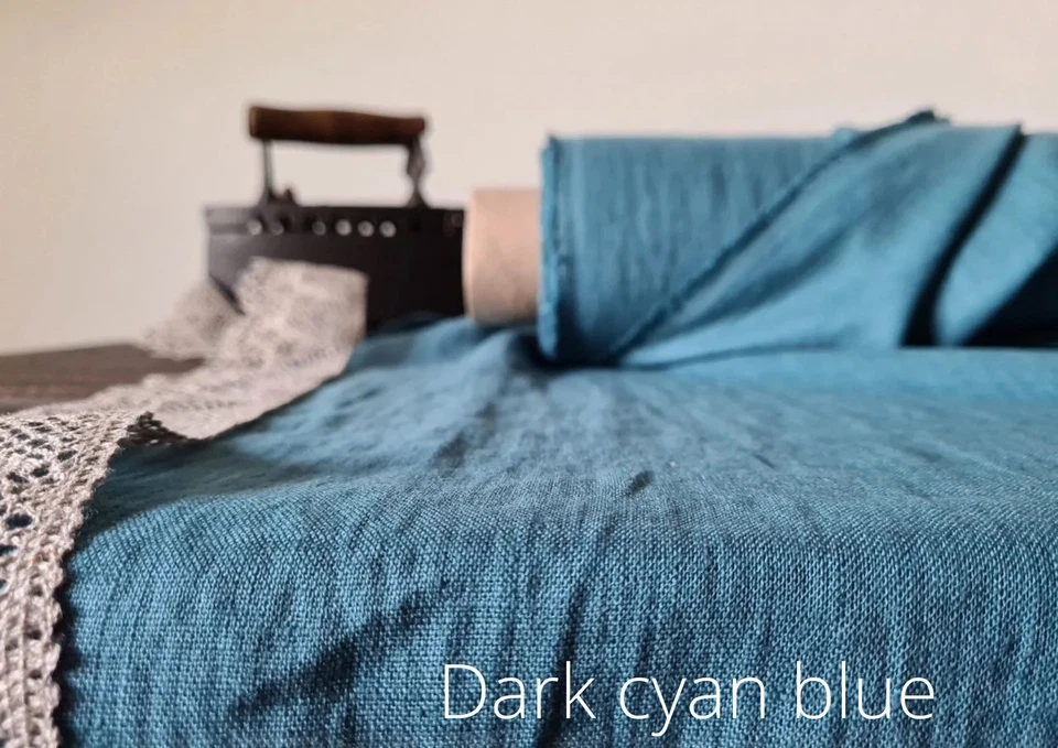 Premium Cream White Linen Fabric by the Yard – Sewing, Curtains & Tablecloths - Image 3 of 4