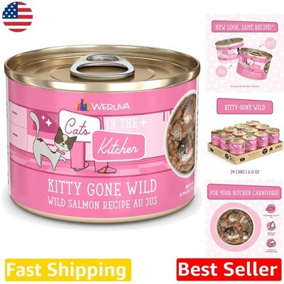 Grain-Free Cat Food 24x6oz Salmon Au Jus Digestive Health All Breed