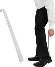 Long Handle Metal Shoe Horn 16.5"/42cm - Stainless Shoehorn for Shoes  Boots