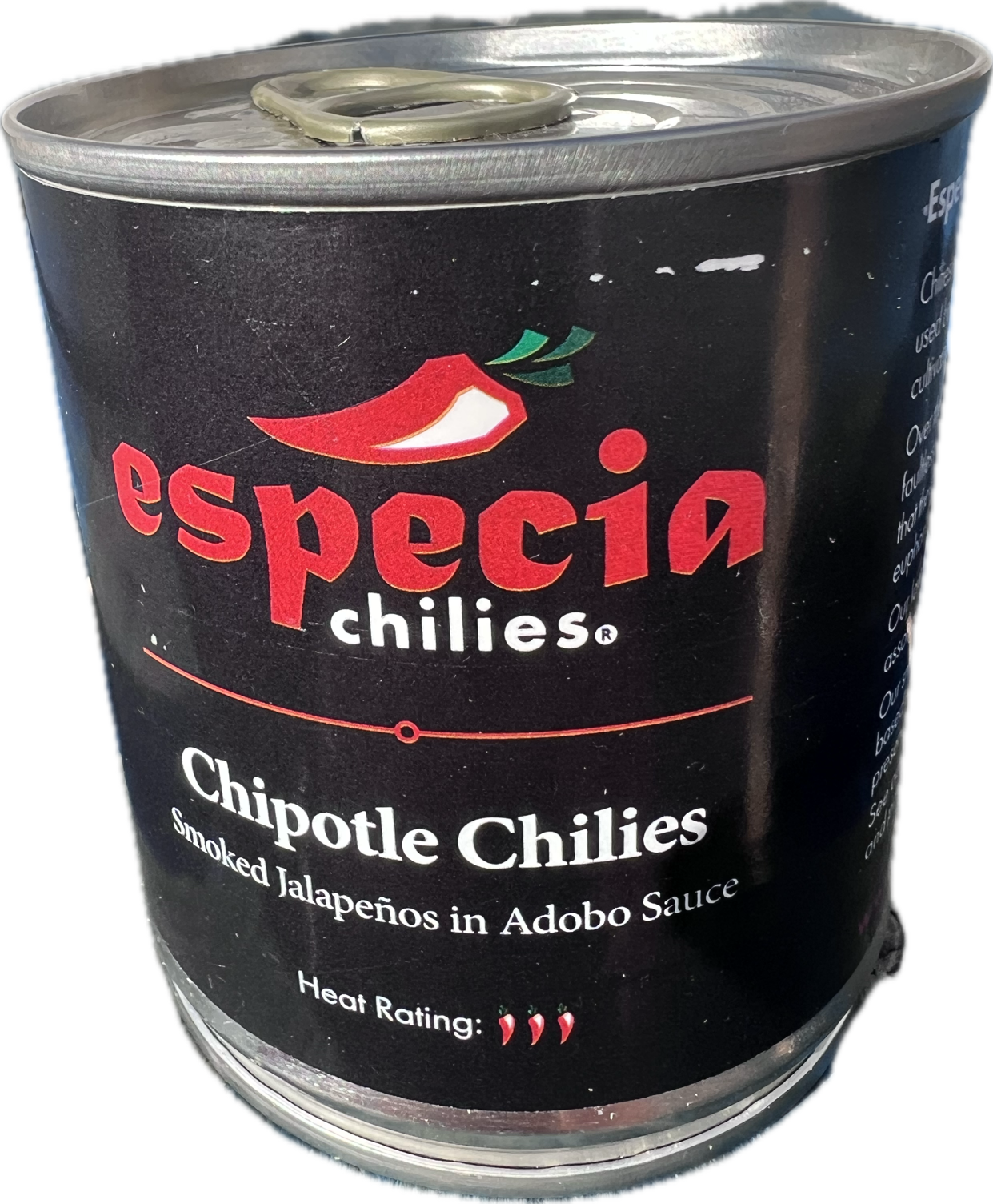 Especia Chipotle Chillies - smoked Mexican Jalapenos in Adobo sauce - 215g