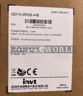 1PCS New Invt frequency converter GD10-2R2G-4-B 2.2KW 380V Inverter