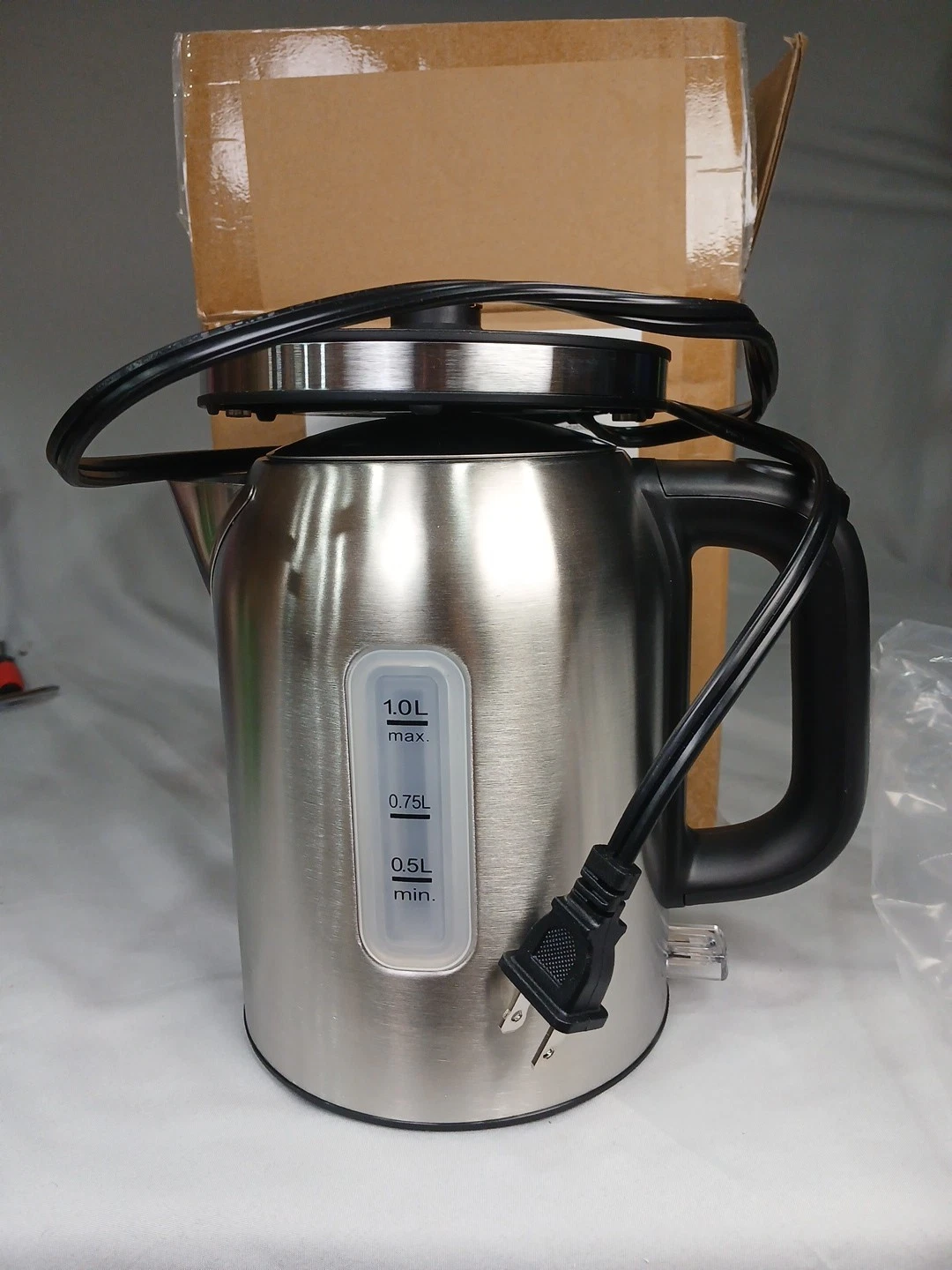 Stainless Steel Electric Tea Kettle 1.0 Liter 1500w