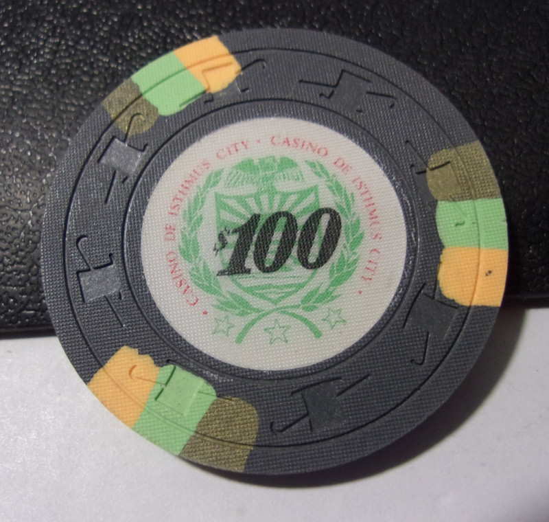 CASINO DE ISTHMUS CITY CASINO $100 MOVIE PROP CASINO gaming poker chip