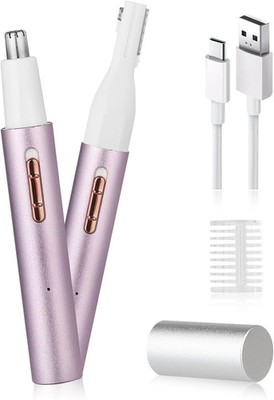 2025 Rechargeable Nose and Ear Hair Trimmer for Women Men   Painless Facial an
