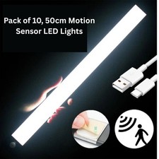 10Pcs Wireless Motion Sensor Under Cabinet Closet Light Kitchen Counter LED Lamp