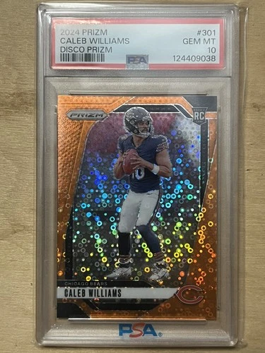 2024 Panini Orange Disco Prizm #301 Caleb Williams Bears RC Rookie PSA 10