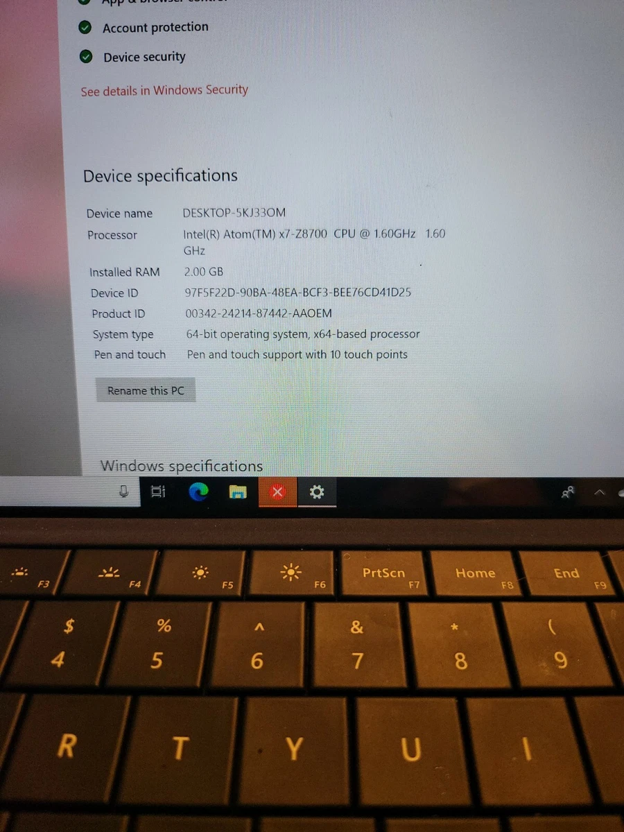 Microsoft Surface 3 Model 1645 64GB 10.8