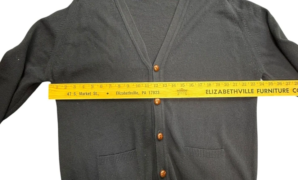 VTG LL Bean Sweater Mens Large 100% Lambs Wool Cardigan Grandpa Button - Image 4 of 4