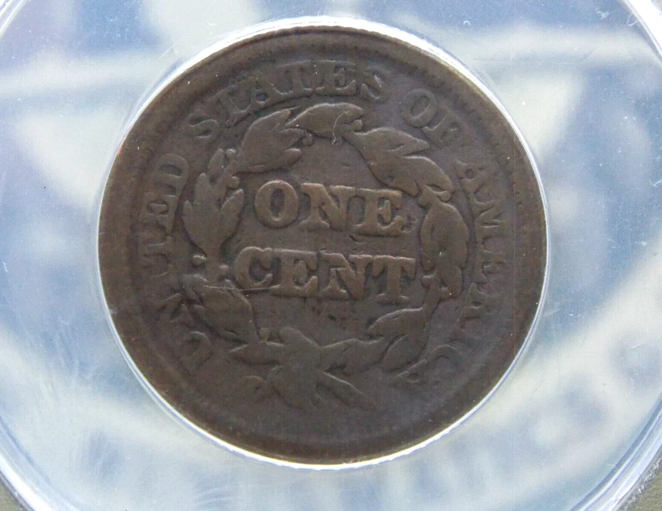 1844/81 Braided Hair Large Cent *44 Over 81* N-2 1c ANACS G6 #627 Good ECC&C Inc - Image 2 of 4