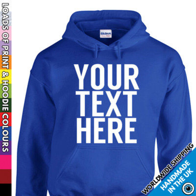 Unisex personalisierte Nachricht Hoodie - maßgeschneidert Ihr Text gedruckt - Damen & Herren