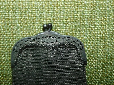 Kettentasche Abendtasche wohl um 1880! gepunzt LG 800er Silber