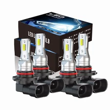 For Buick Rendezvous 2002-2007 4pcs 6000K LED Headlight High &Low Beam Bulbs Kit