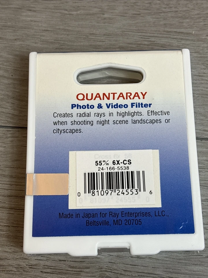 Quantaray 6X-Cross 55mm Filter Star Appearance Night Time Japan NEW Sealed - Image 4 of 4