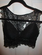 CHANTELLE PASSIONATA GEORGIA LACE BLACK BRALETTE BRA  STYLE 7695 SIZE MEDIUM NEW