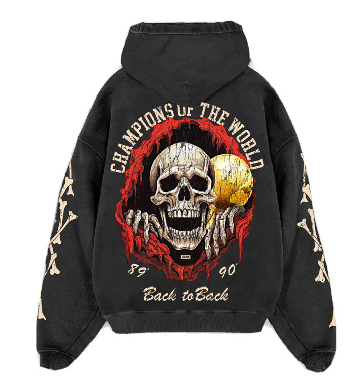 Sana Detroit Pistons Bad Boys Skeleton Hoodie Pullover Black/Grey XL eBay