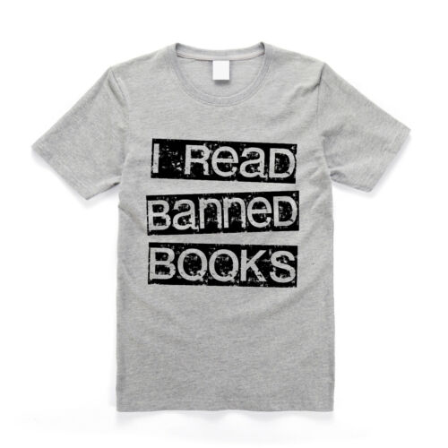 T-Shirt I Read Banned Books Politik Cancel Kultur Anti-Zensur grau - Bild 1 von 2