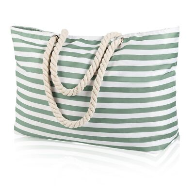 #ad Beach Bags for Women Extra Large Beach Tote Top Zipper 3 Inner Pockets