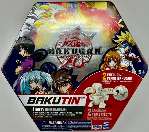 NEW Bakugan Battle Brawlers Bakutin Brown (Gold) + 1 Pearl Dragonoid 1 Secret