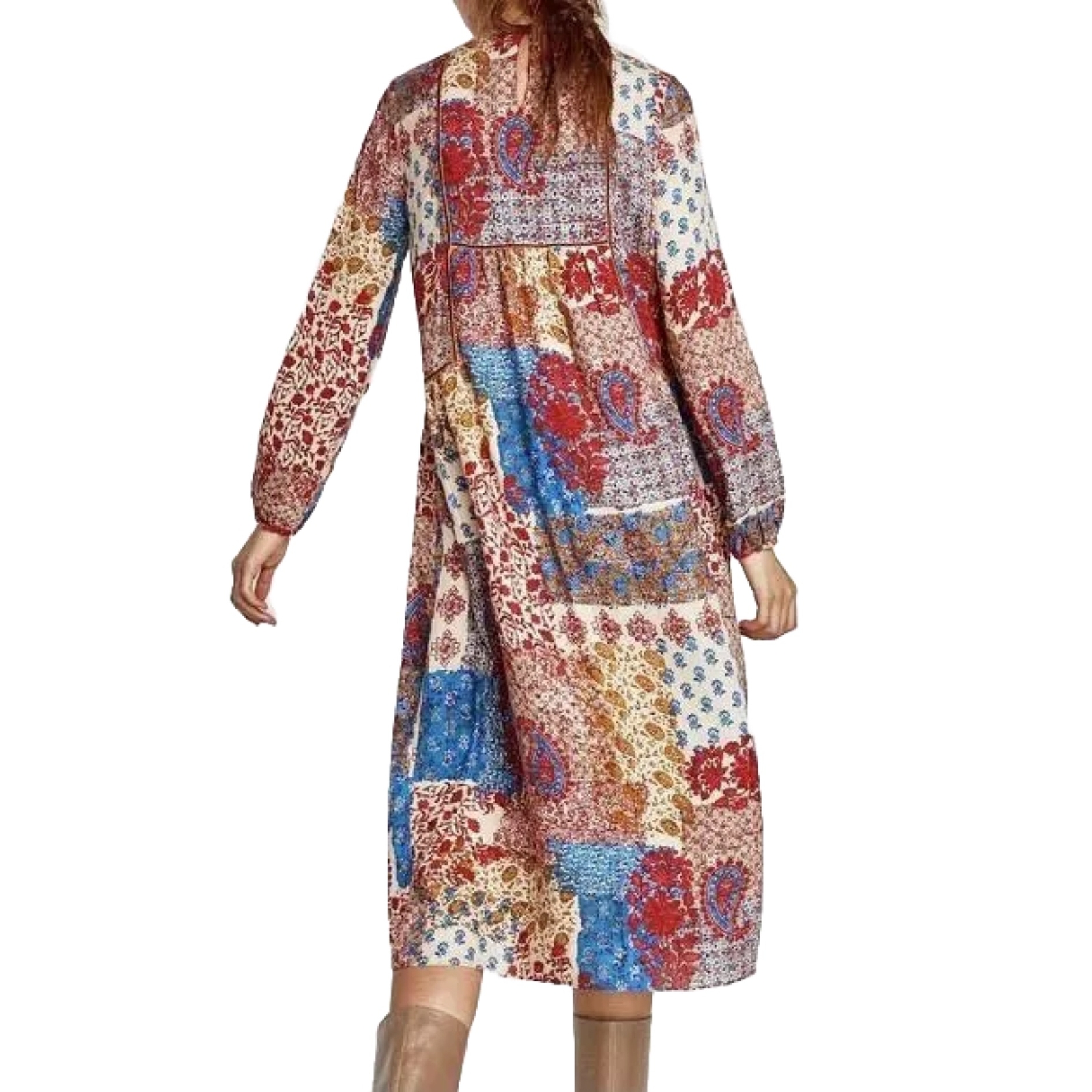 Zara Trafaluc Collection Patchwork Boho Floral Co… - image 2