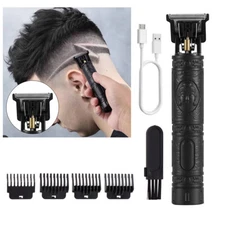 Pro Zero Gapped Cordless T-Blade Hair Clipper Electric Trimmer Kit Wireless