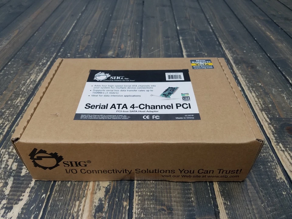 SIIG Serial ATA 4-Channel PCI PIC-bus SATA Host Adapter SC-SA4011-S2 - Image 2 of 4