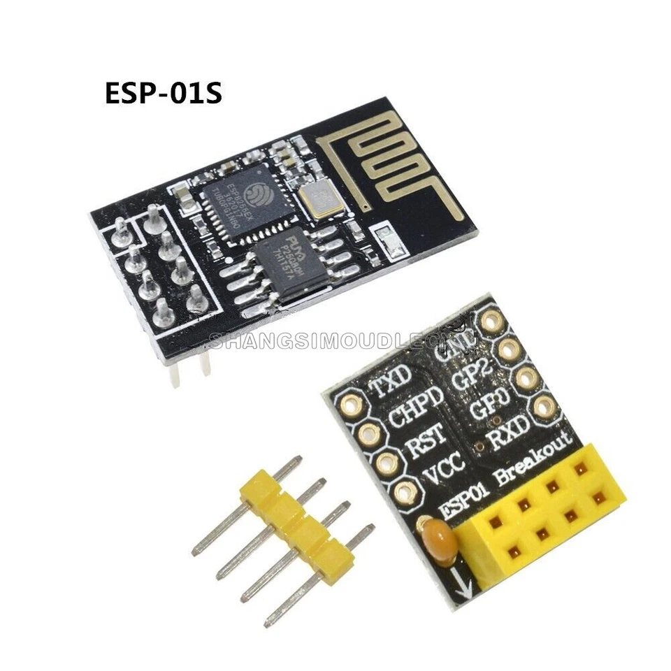 MARKENLOS ESP8266 ESP-01S Serial WIFI Wireless Module+Breadboard Adapter PCB Breakout