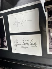 Johnny Cash & June Carter Cash Authentic Signed Index Card Pair - Autograph Set