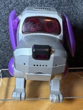 Tiger Electronics Poo-chi Interactive Robot Dog Purple Silver No Bone No Tail