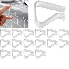 16Pcs Clear Plastic Tablecloth Clips PP Material for Picnic Home Party Use