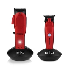 StyleCraft Rebel Professional Modular Hair Clipper & Trimmer Combo Red SC203R