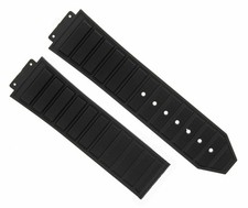 24MM RUBBER STRAP BAND DEPLOYMENT CLASP FOR H HUBLOT 44-45MM BIG BANG BLACK
