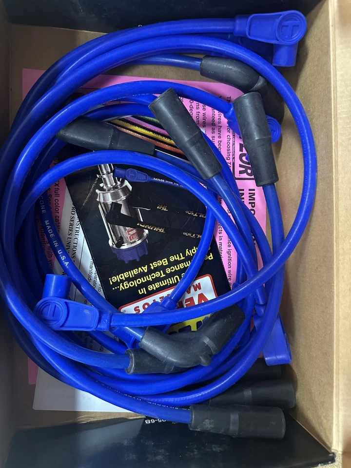 Taylor Spark Plug Wire Set 8mm Blue Heat Resistant High Performance - Image 4 of 4