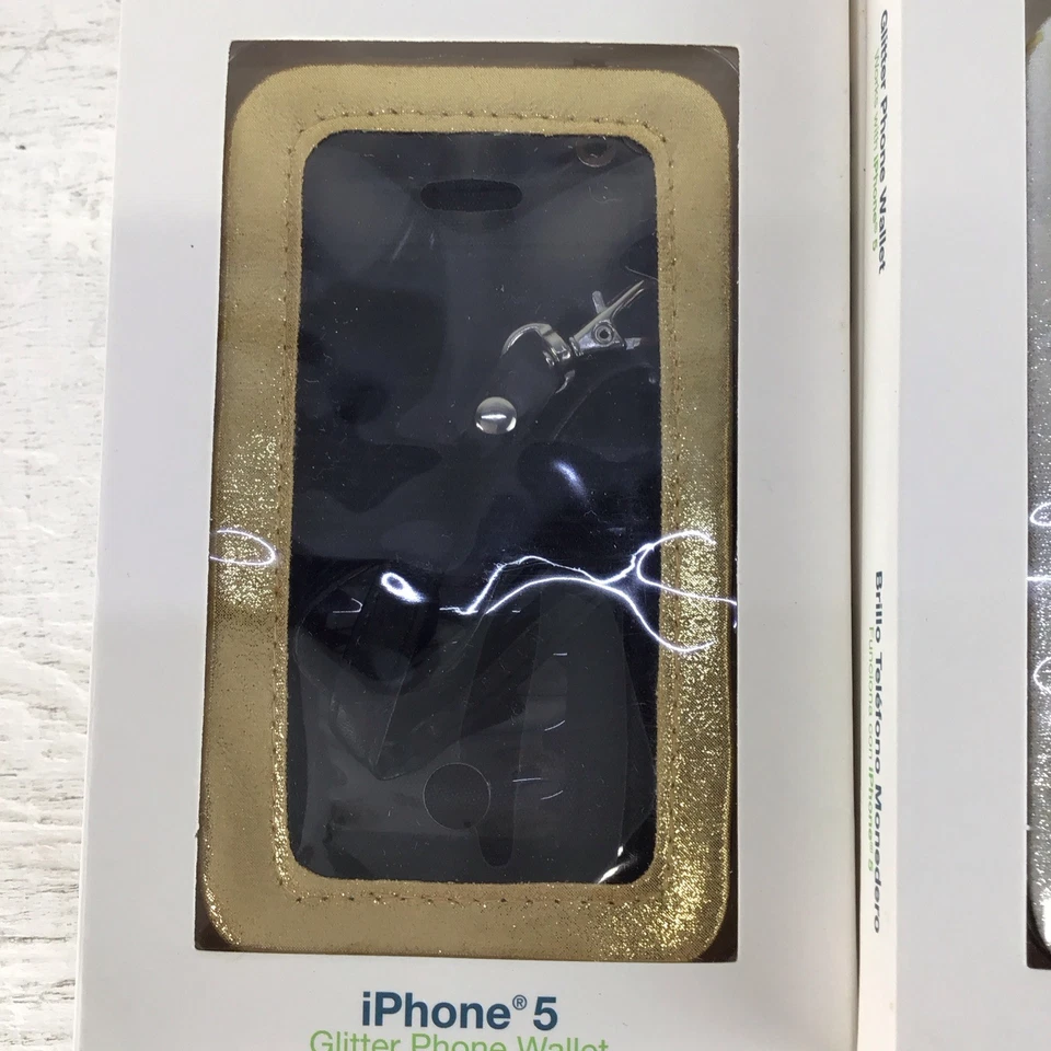 Лот из 18 новых из старых запасов чехлов и кошельков для телефона iPhone 5 блестящий розовый серебристый золотой True Tech - Изображение 4 из 4