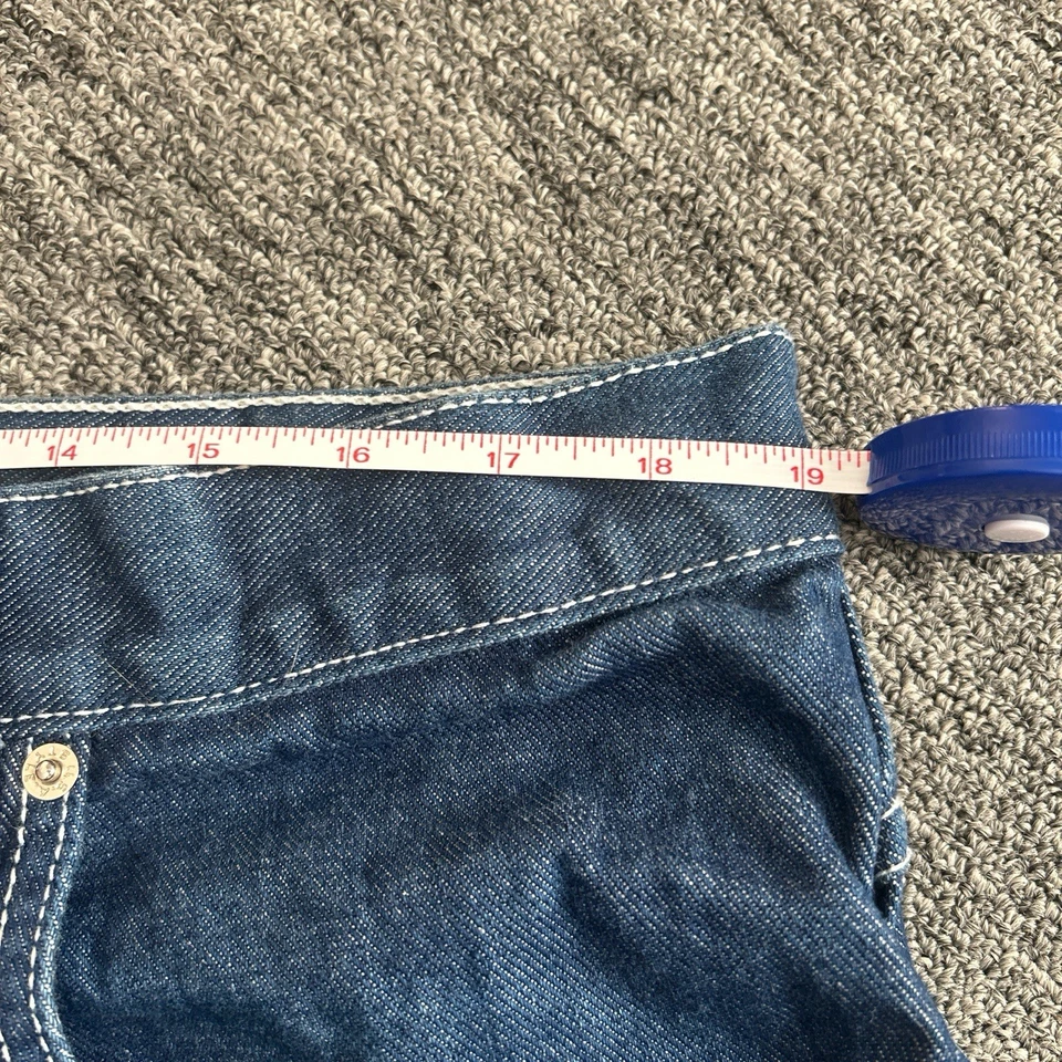 Pantalones de mezclilla vintage Y2K holgados hechos en EE. UU. Neo azul carpintero talla 38x32 Foto 4 de 4