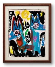 Original Art Forever and Ever 14x11 Neo Expressionism Original Artwork on Paper